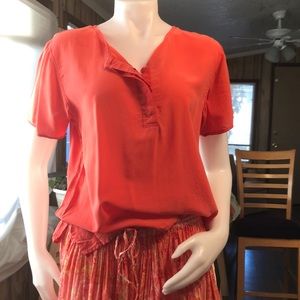 Fenn Wright & Manson Orange /Salmon Blouse/ Skirt